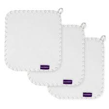CLEVAMAMA BAMBOO BABY WASHCLOTHS -White /Grey €8.90 3 pack - Image 2