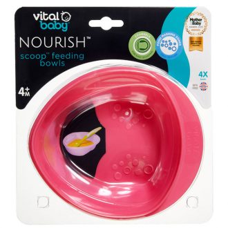 Vital Baby NOURISH scoop™ feeding bowls Fizz (Pinks)