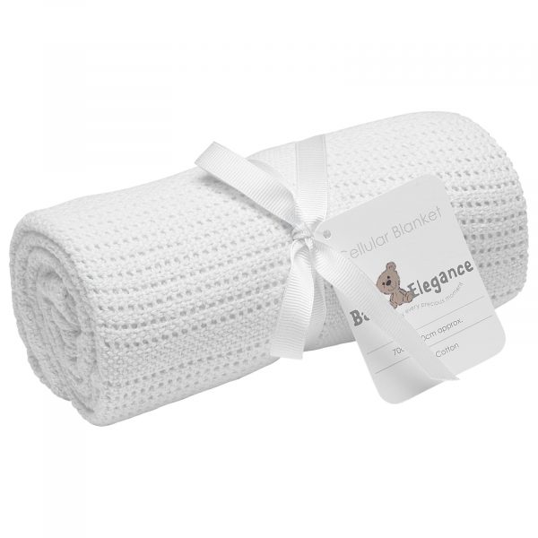 CELLULAR BLANKET COT/COTBED WHITE Tralee Nursery Supplies