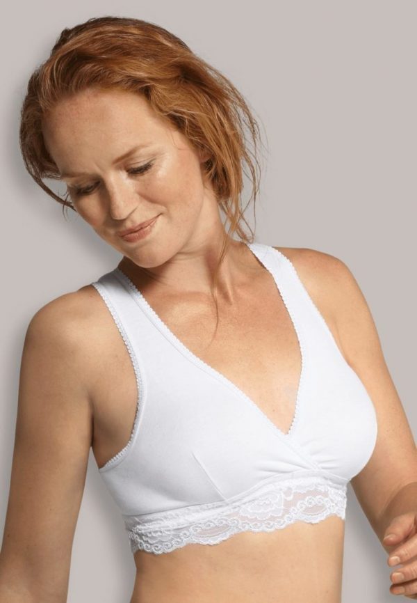 Carriwell Women Organic Crossover Nursing Bra -White (x Large)