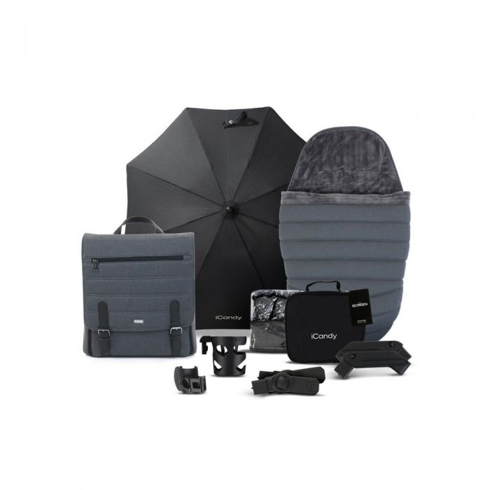iCandy Peach 7 Pushchair and Carrycot - Complete Bundle - Dark Grey Phantom (phone store for best price ) - Image 2