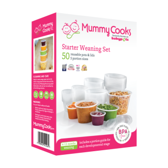 Mummy Cooks Starter Weaning Set 50 Reusable Pots and Lids