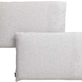 Jersey Cotton Pillow Cases for Junior Pillow - 2 pack Grey