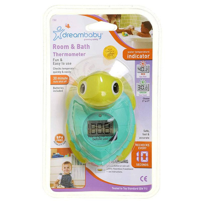 Dreambaby Digital Turtle Room & Bath Thermometer Auto Indicator