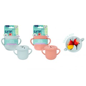 First Steps Silicone 2 Handle Snack Cup green