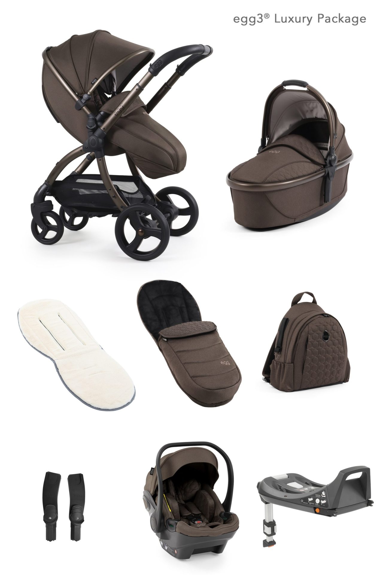 egg3® Stroller – Chocolate Velvet