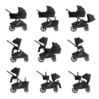 Joie versiti™ single-to-double pram -Incl Ramble xl Carrycot and pvc