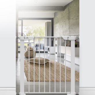 Noma Flat Step Pressure Fit Stair Gate White-Fits openings from 75cm up to 82cm