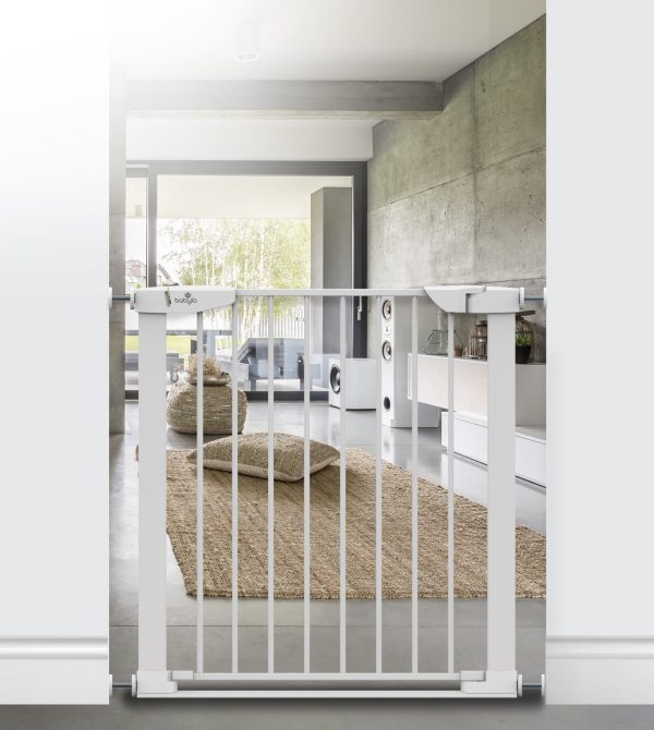 Noma Flat Step Pressure Fit Stair Gate White-Fits openings from 75cm up to 82cm