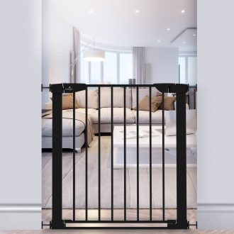 Noma Flat Step Pressure Fit Stair Gate Black-Fits openings from 75cm up to 82cm