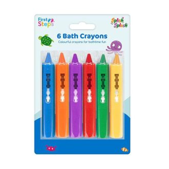 First Steps Bath Crayons Assorted Colours 6 Pack