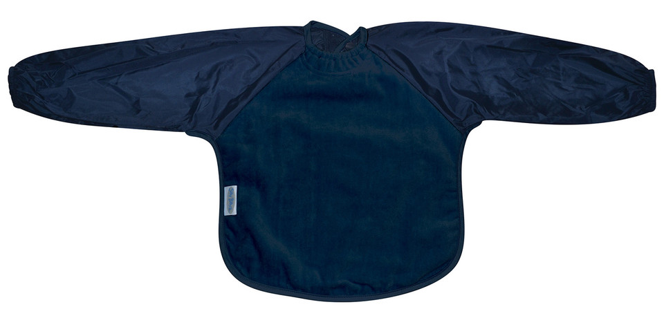 SILLY BILLYZ TOWEL SMALL L/S BIB NAVY