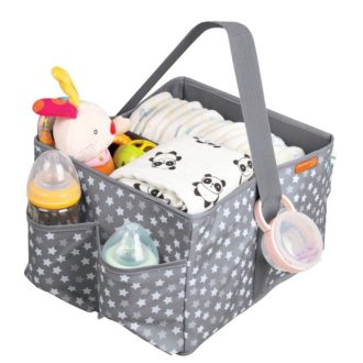 Dreambaby Nappy Caddy/Organiser - Grey Stars