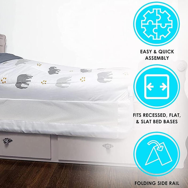 Dreambaby Prague Bedrail - Grey - 110cm x 45.5cm - Image 2