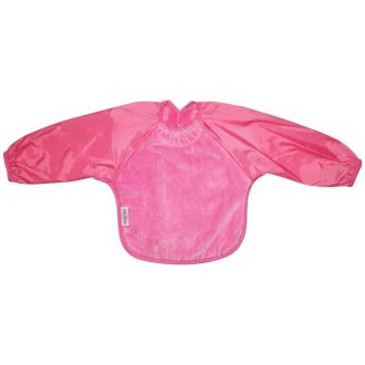 SILLY BILLYZ TOWEL SMALL L/S BIB CERISE