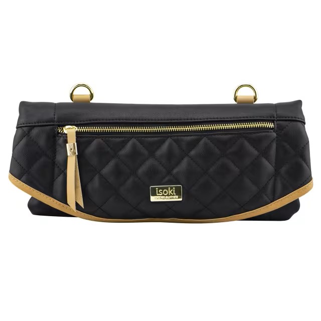 ISOKI ADELAIDE CHANGE MAT PURSE BLACK/TAN QLTD