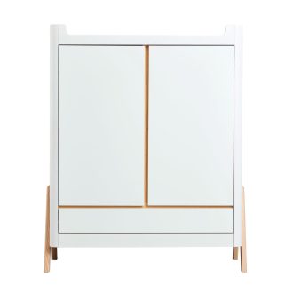 Gaia Wardrobe -  Scandi White | Natural - PRE-ORDER - COLLECTION ONLY