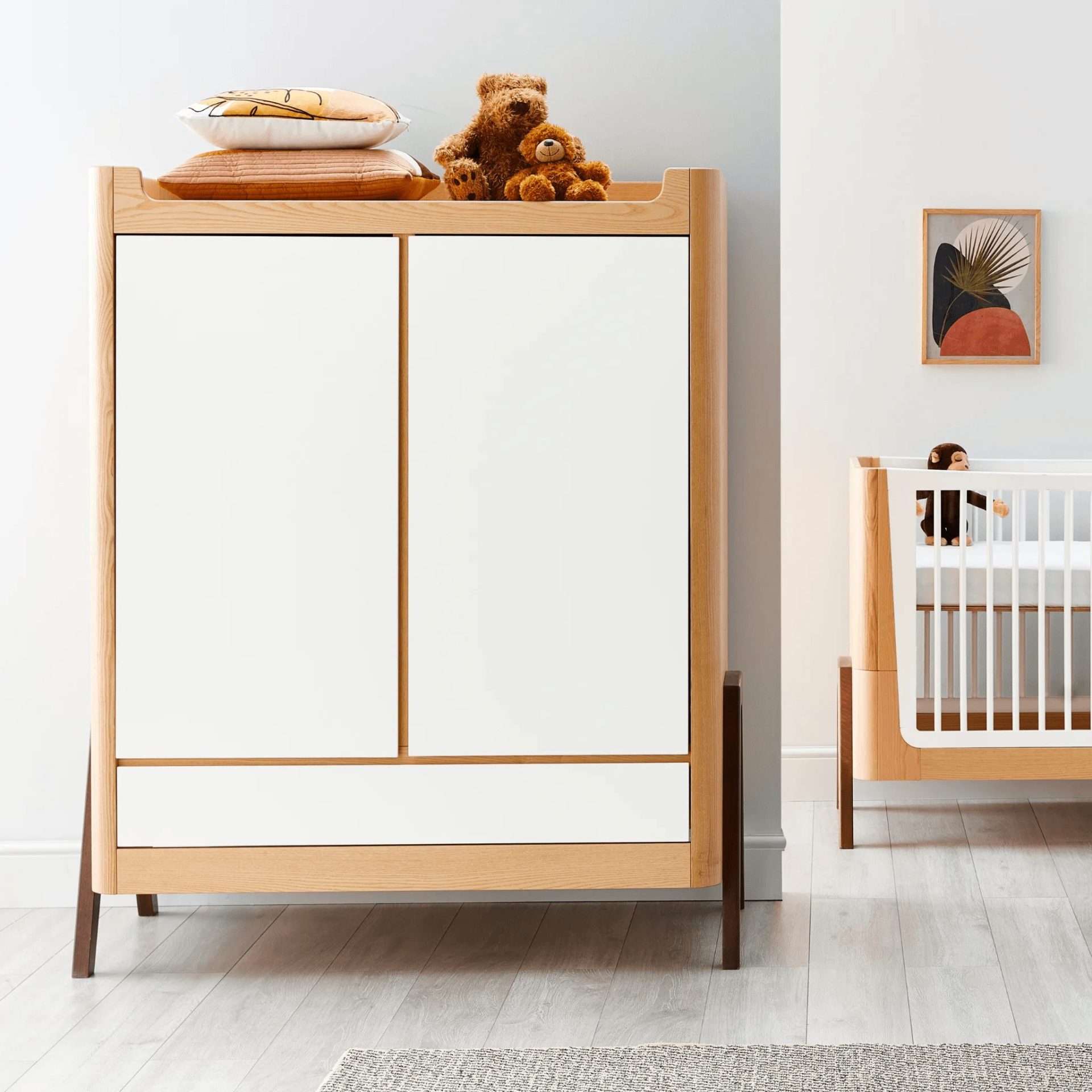 Gaia Wardrobe - Natural Ash | Walnut - PRE-ORDER - COLLECTION ONLY - Image 12