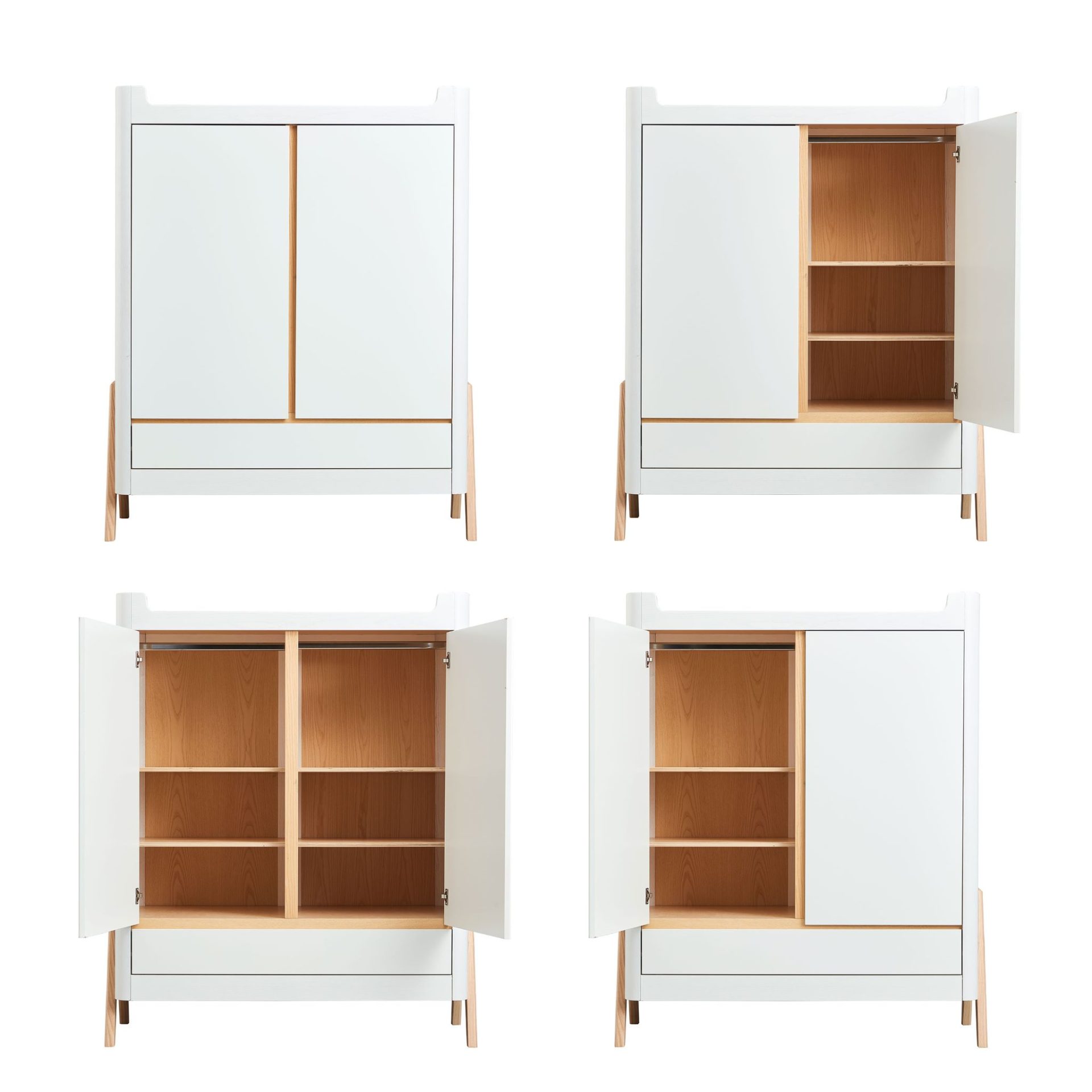 Gaia Wardrobe - Scandi White | Natural - PRE-ORDER - COLLECTION ONLY - Image 4