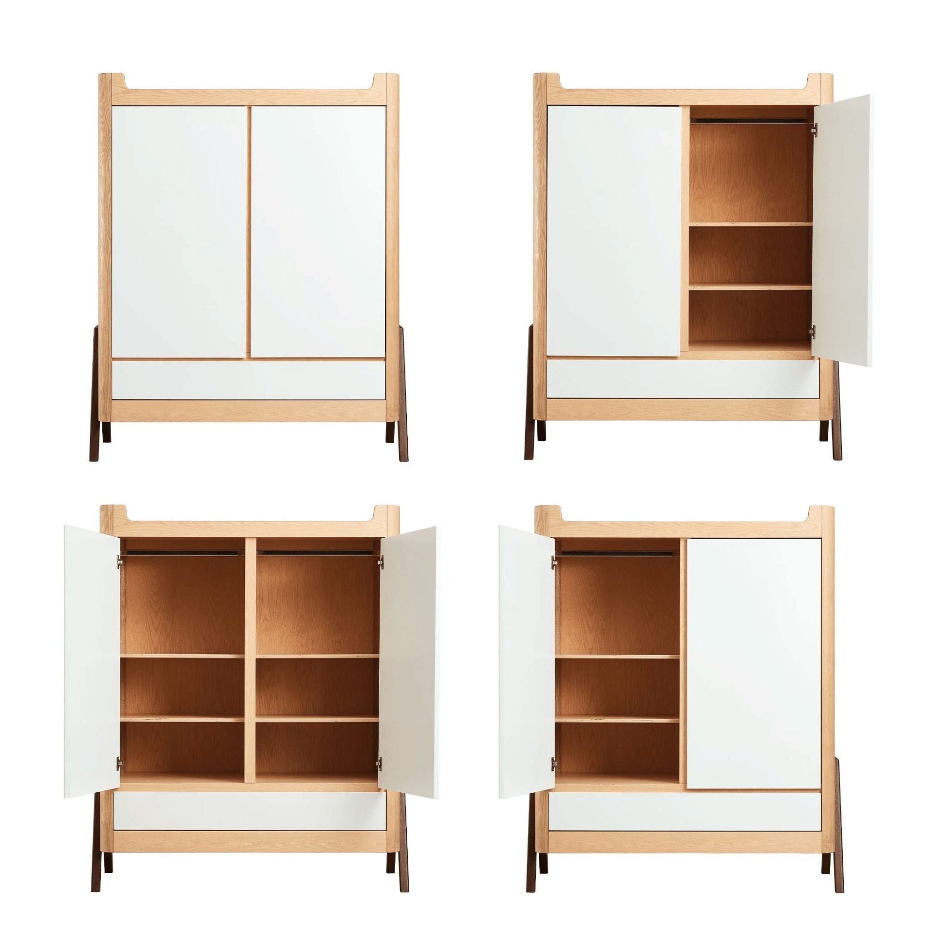 Gaia Wardrobe - Natural Ash | Walnut - PRE-ORDER - COLLECTION ONLY - Image 3