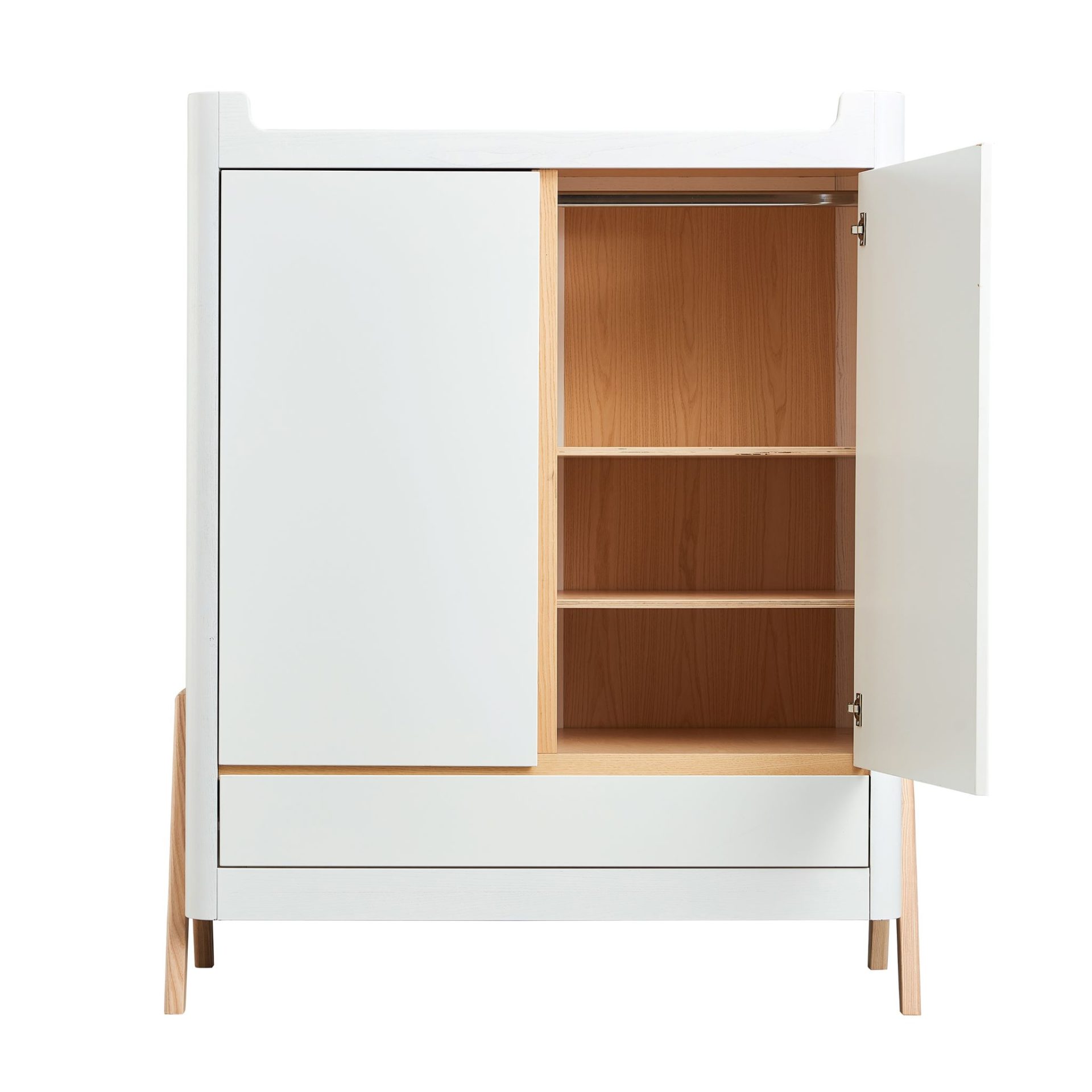 Gaia Wardrobe - Scandi White | Natural - PRE-ORDER - COLLECTION ONLY - Image 9