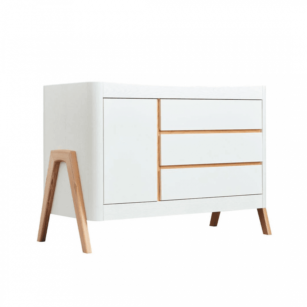 Gaia Baby Hera Dresser - White/Natural Store Collection Only Pre Order