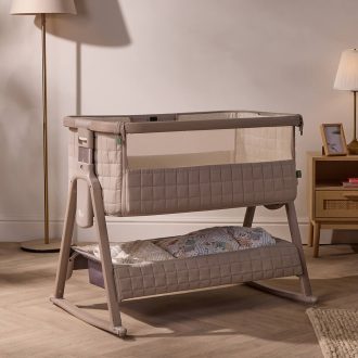Tutti Bambini Cozee Sense Bedside Crib - Soft Walnut / Cocoa Launching Offer €309
