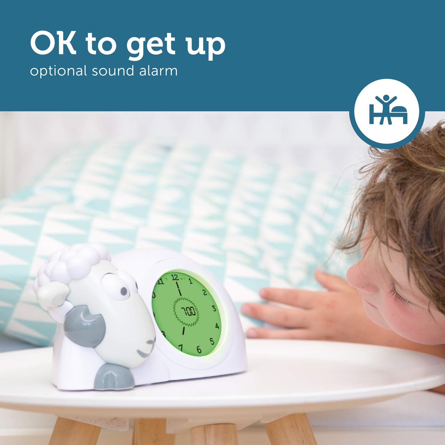 ZAZU Sam The Lamb-Sleep Trainer & Nightlight for Kids | Light Up Alarm Clock | Helps Teach Your Child When to Wake up with Visual Indicators | Adjustable Brightness | Auto Off - Image 3
