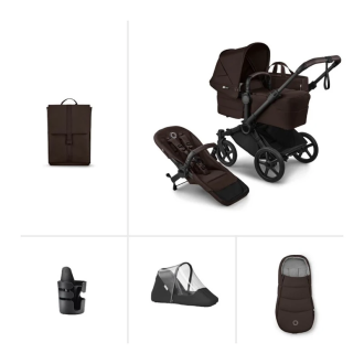 Bugaboo Donkey 6 2-in-1 stroller Essential Bundle Inc Raincover in Cocoa brown + Free gift with every Purchase