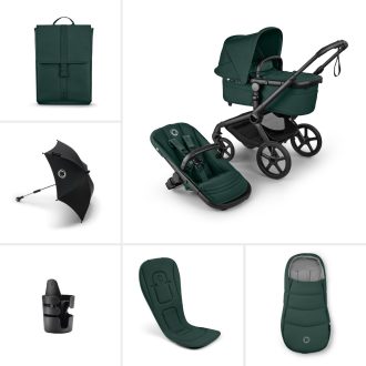 Bugaboo Fox 5 Renew Bundle in Fern Green Including Free Mash High Chair Bundle - Sage