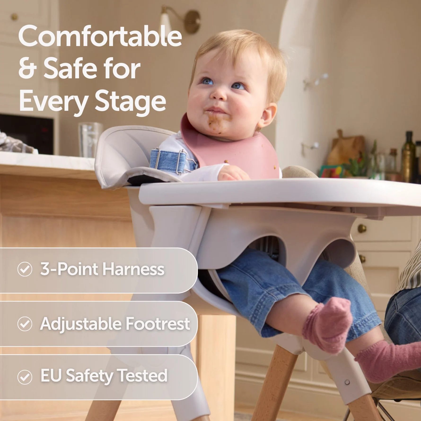 New Mash 2 High Chair Bundle - White - Image 2