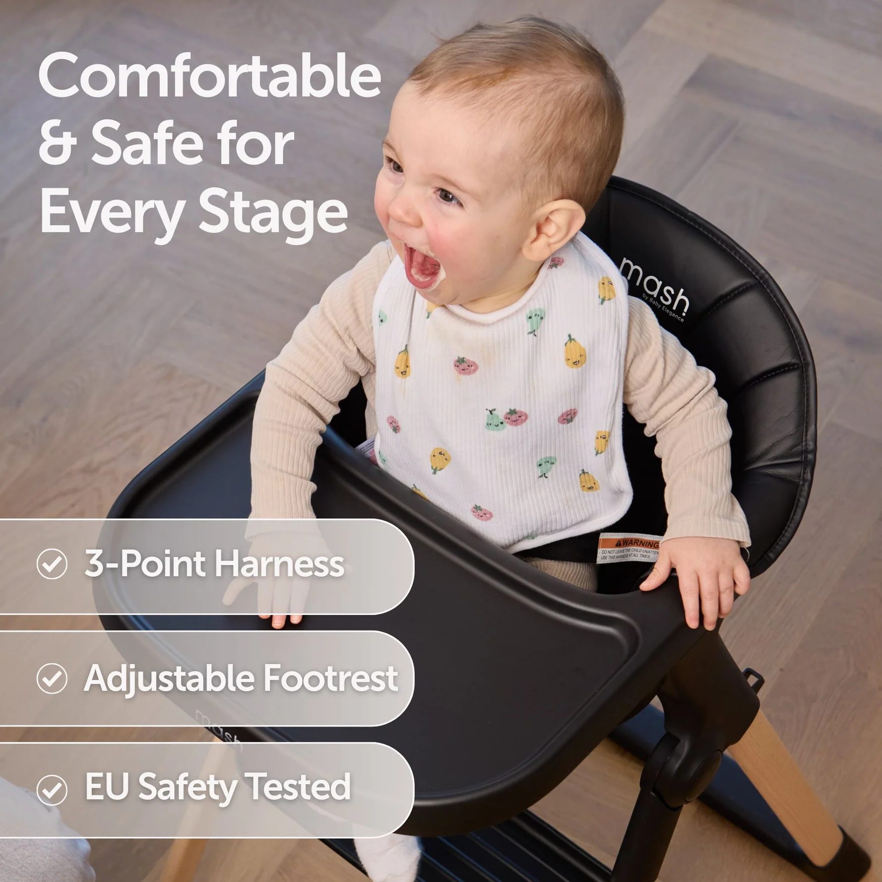 New Mash 2 High Chair Bundle - Black - Image 3