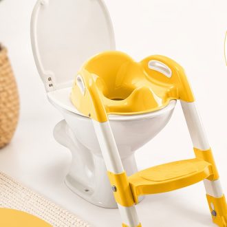 Kiddyloo Toilet Trainer | Adjustable Foldable Seat with Step – Pineapple