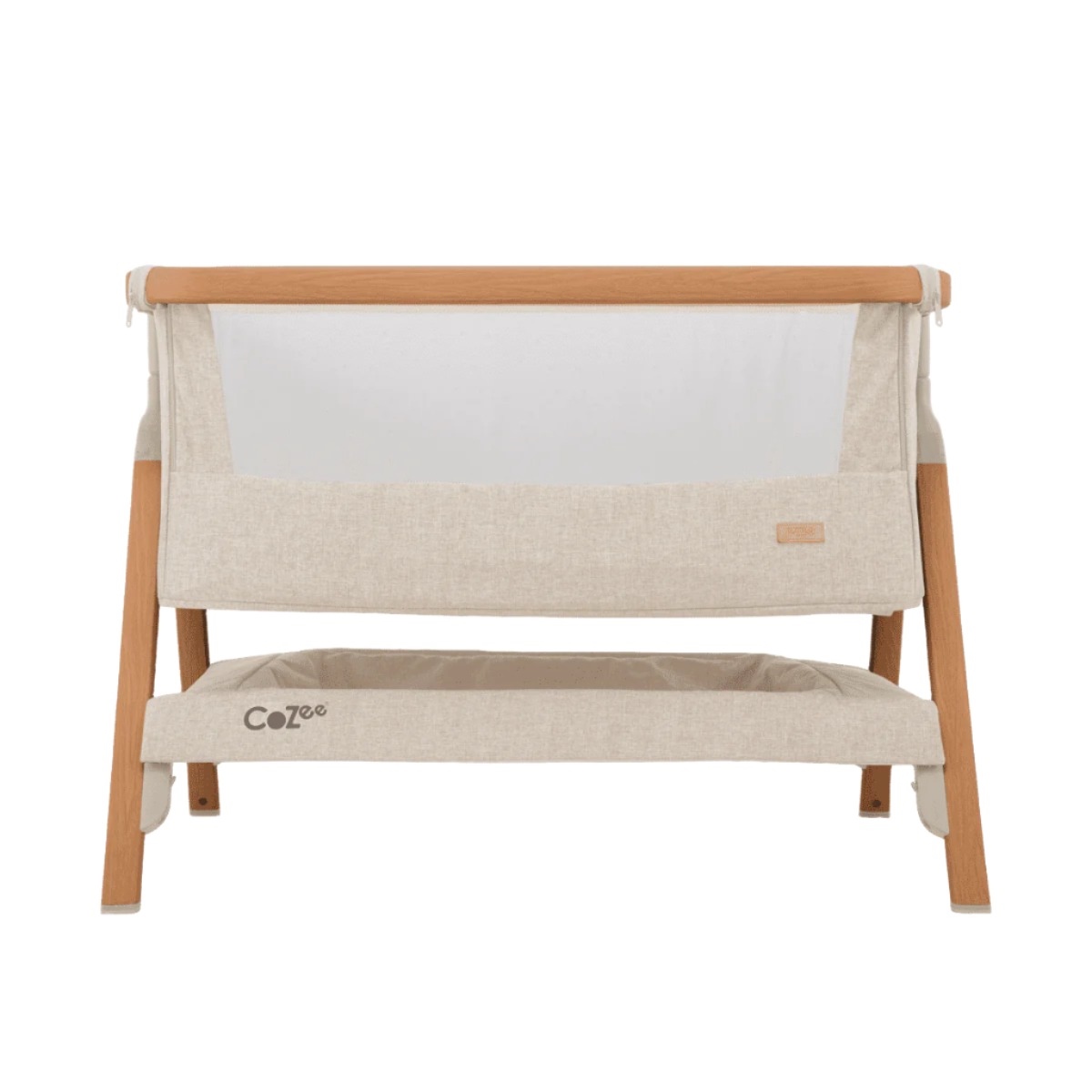 Tutti Bambini CoZee Bedside Crib- Scandinavian Walnut & Ecru - Image 5