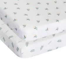 Chicco Next2Me Twins Crib Bamboo Sheets 2Pack - Greenery