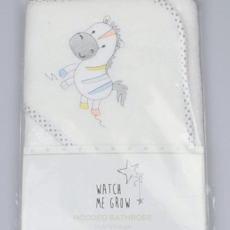 Watch me Grow Zebra hooded Baby towel