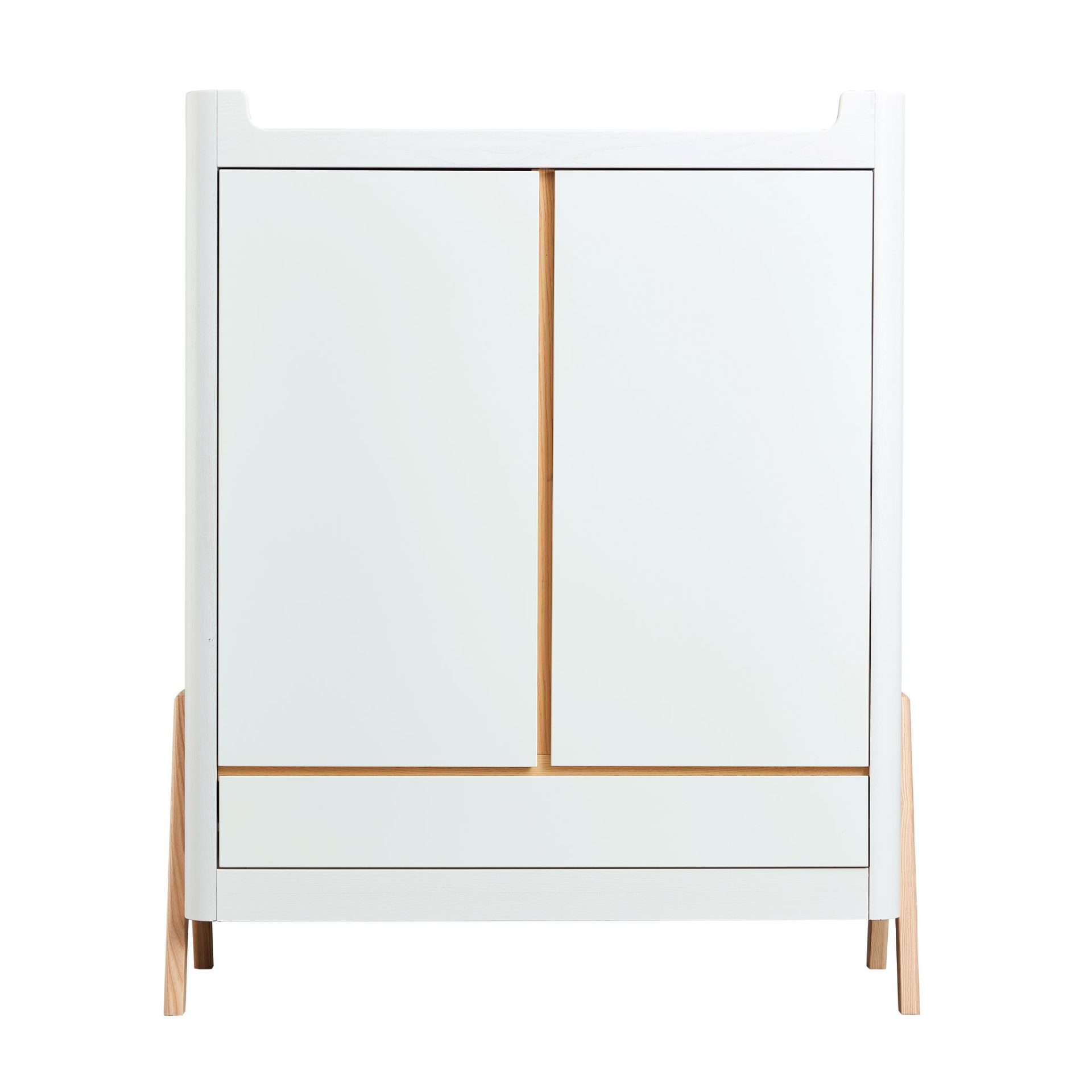 Gaia Wardrobe - Scandi White | Natural - PRE-ORDER - COLLECTION ONLY