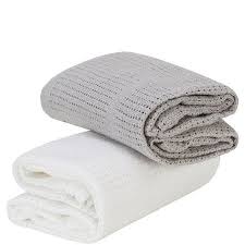 Baby Elegance 2 Pack Cellular Blankets -Grey/Wht