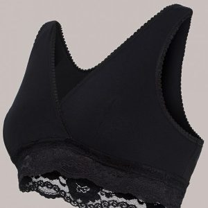Carriwell Women Organic Crossover Nursing Bra -Black Medium