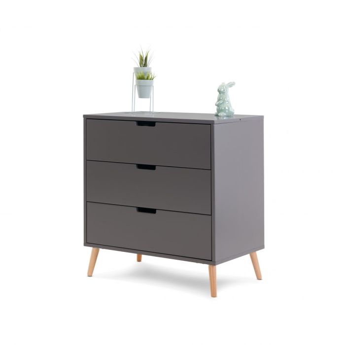 OBABY MAYA CHANGING UNIT/DRESSER IN SLATE/NATURAL (STORE COLLECTION ONLY)