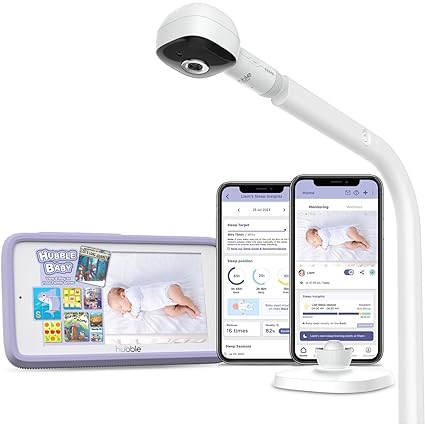 HUBBLE Nursery Pal SkyVision AI Pro 5" Crib Mount Smart Baby Monitor - White