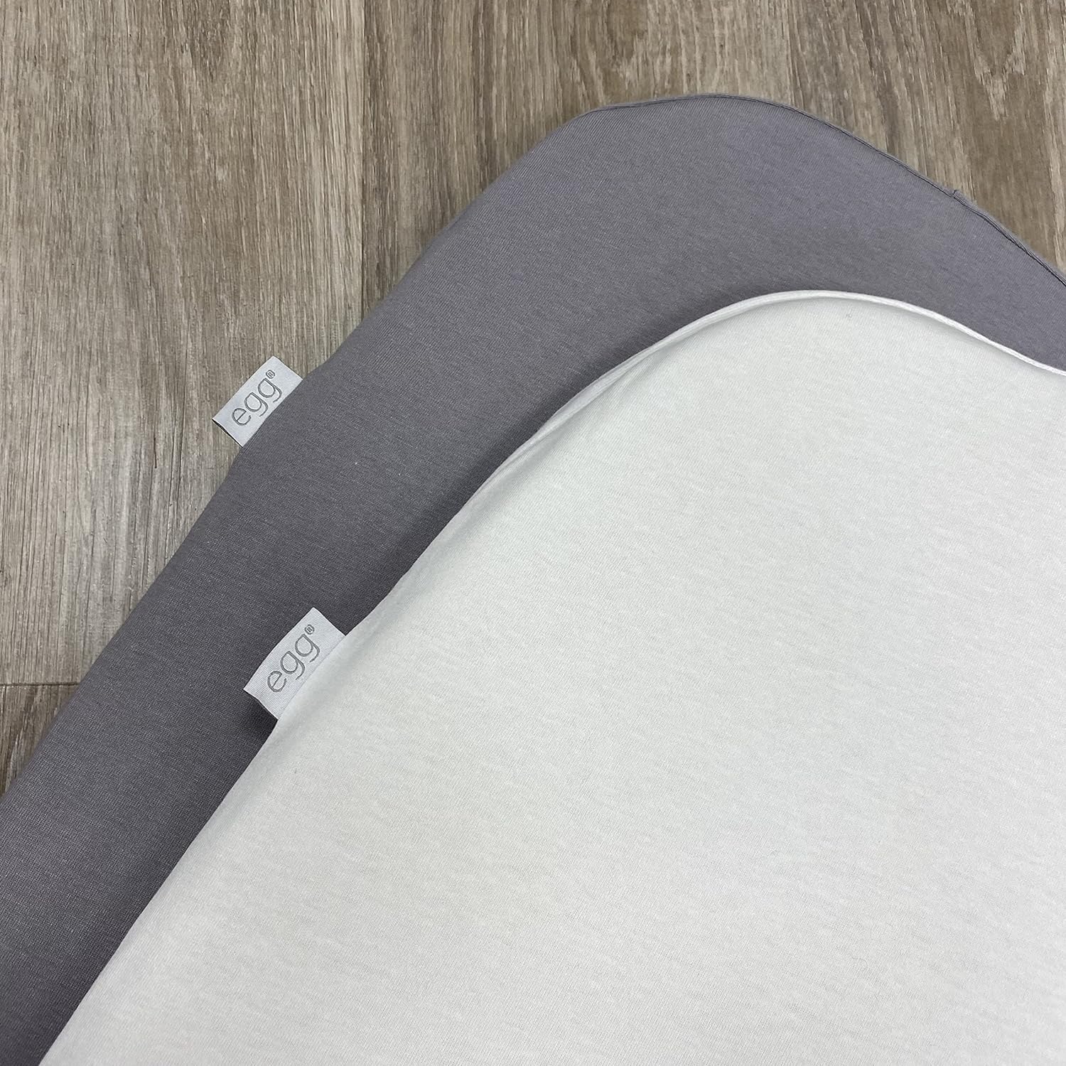 Egg 2/3 Carry Cot Fitted Sheets | Pack of 2 | Ivory & Grey -