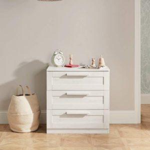 Atlas 3 Drawer Dresser & Changing Unit - Nimbus White - STORE COLLECTION