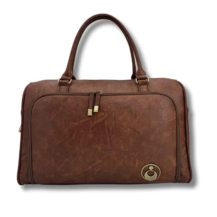 Isoki-Double-Zip-Satchel-Changing-Bag-Redwood-Chesnut-1