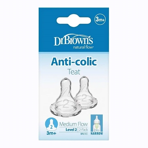 Dr Browns Narrow Neck Level 2 Teats 2pk