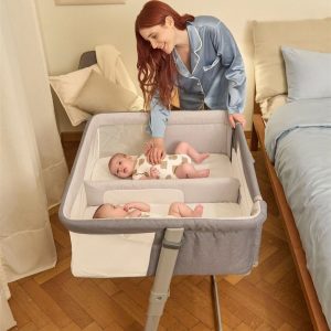 Chicco Next2Me Twins Bedside Crib – Magnet Grey
