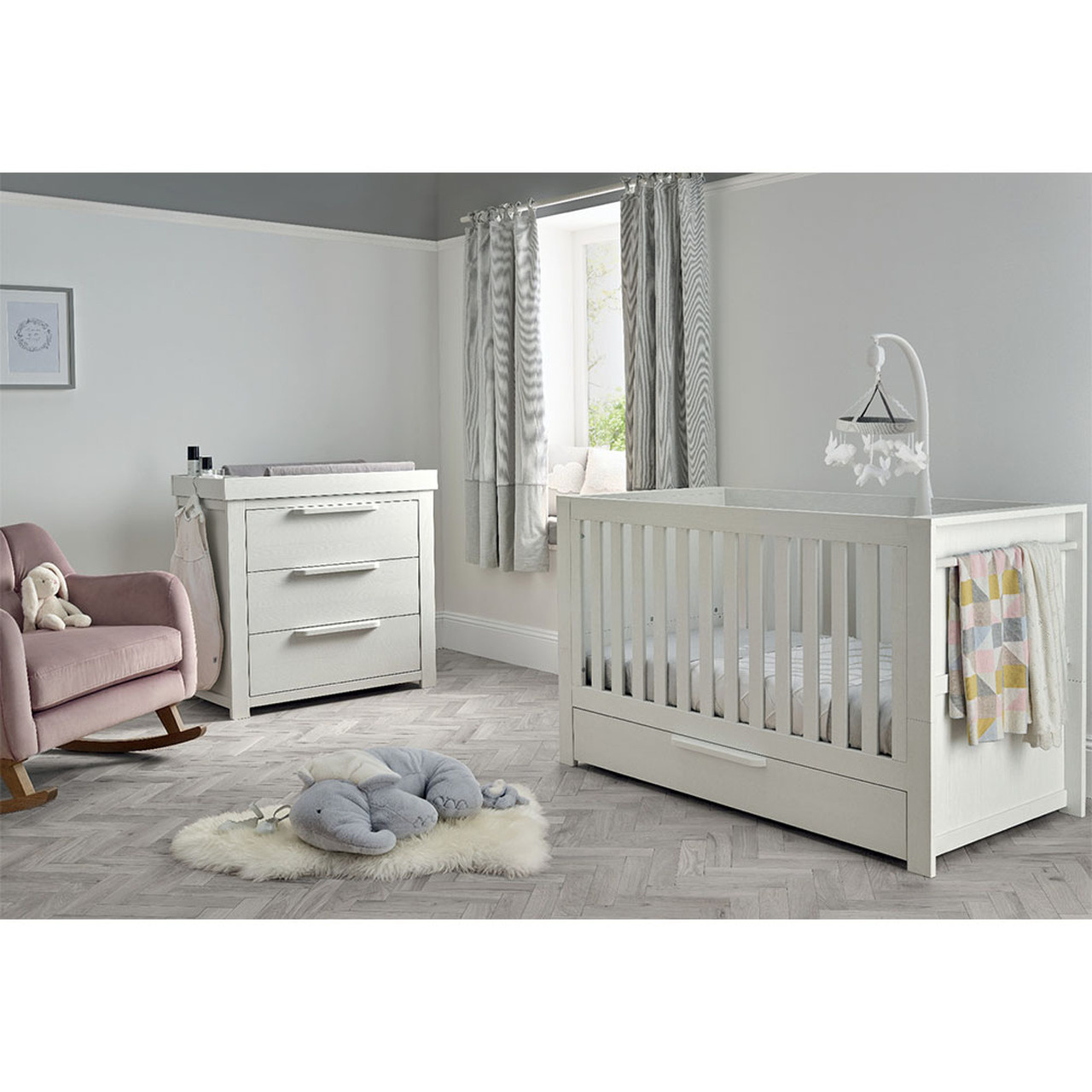 Mamas & Papas Franklin Room Set - White Wash (Store Collection Only)