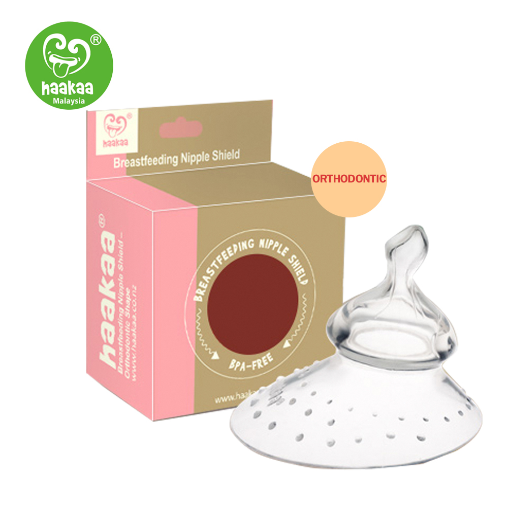 Haakaa Breastfeeding Nipple Shield with Orthodontic Teat (Round Base)