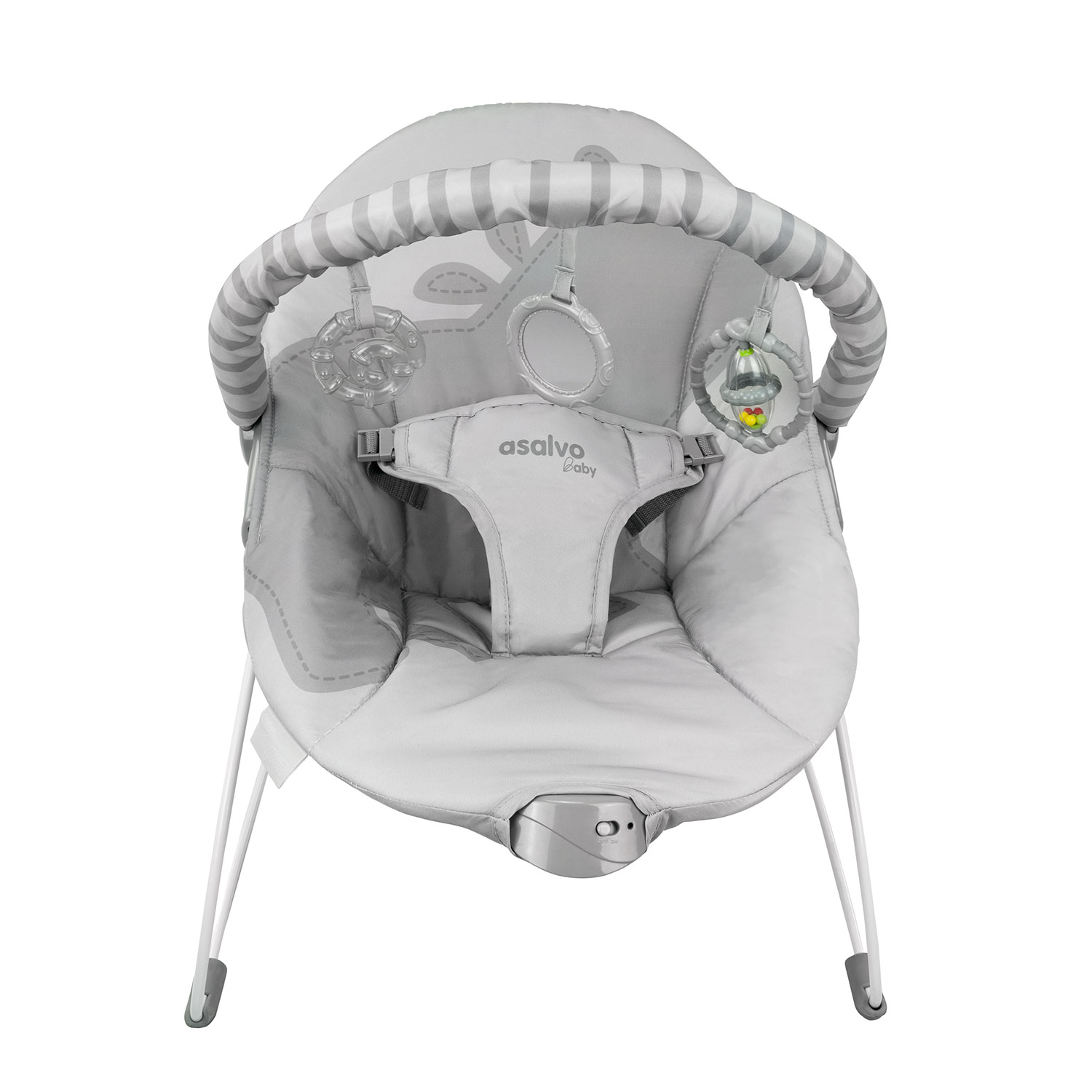 Asalvo Asalvo Musical Hippo Baby Bouncer - Grey