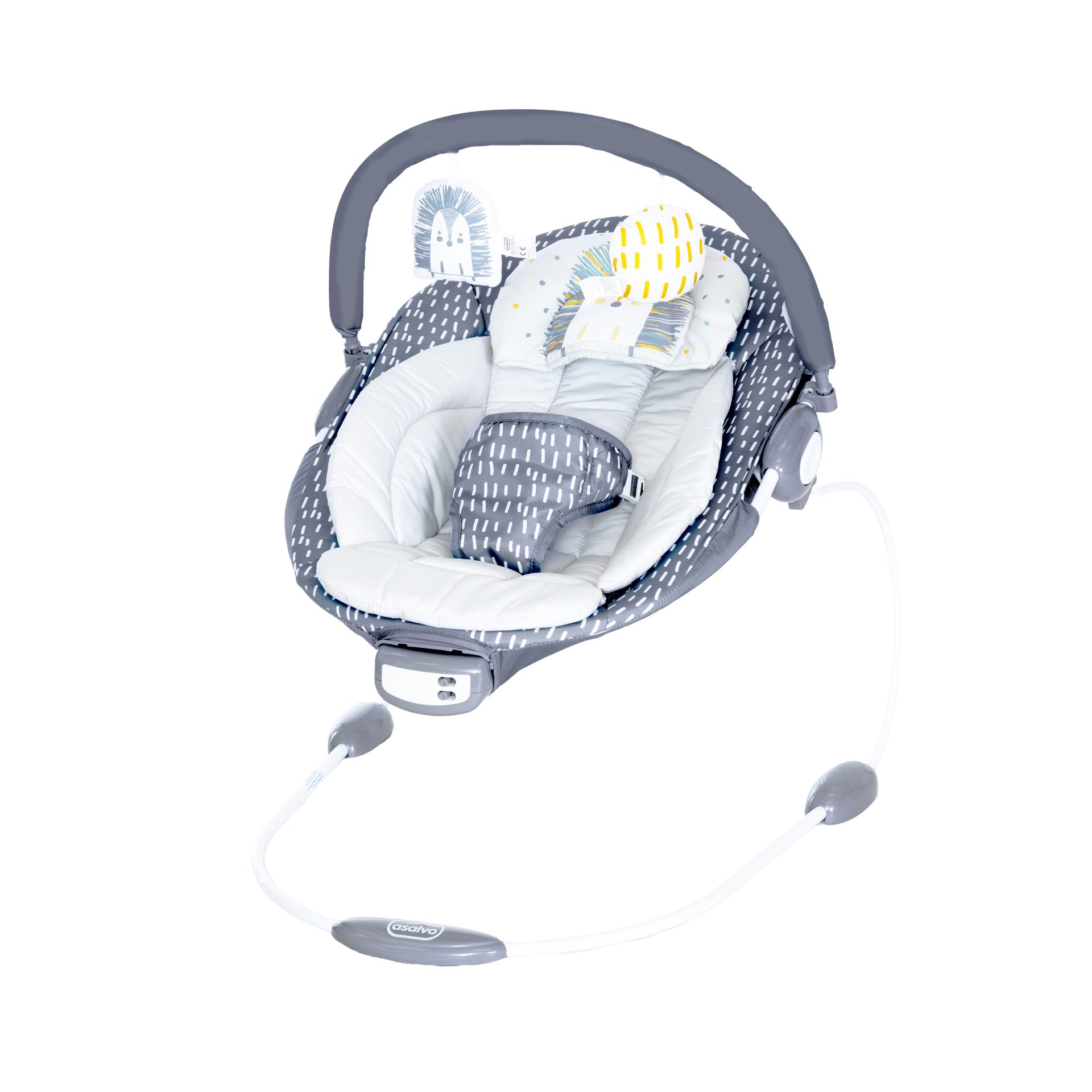 Asalvo Pinchi Gray Musical Baby Rocker